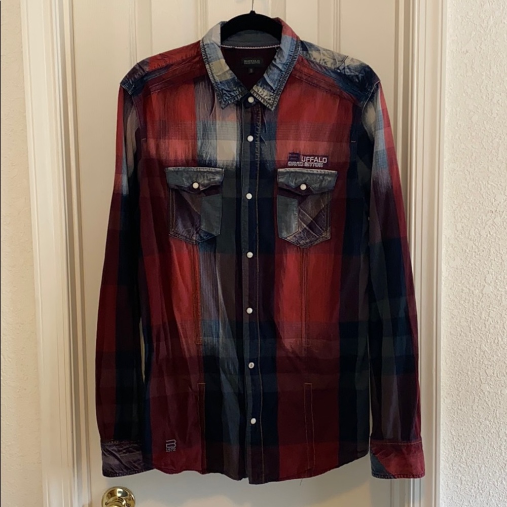 BUFFALO DAVID BITTON button down Shirt, Mens Medium